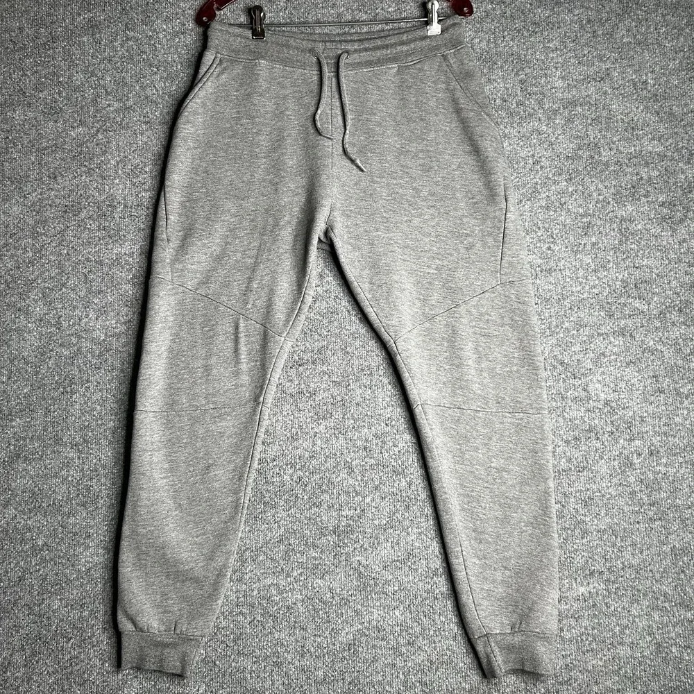 Young LA Mens Heather‎ Gray Tapered Joggers Athletic Sweatpants Size L